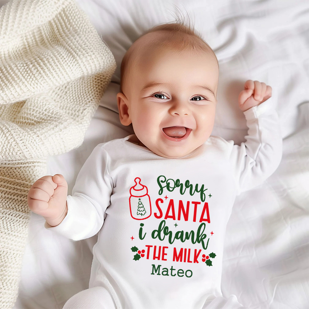 Personalized Baby 1st Christmas Ropmer and Hat Set | MCGift122