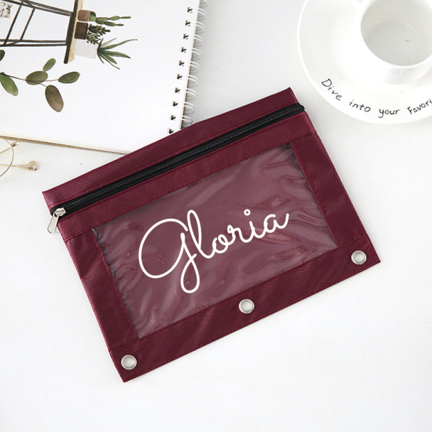 Personalized Canvas Zipper Kid Pencil Case