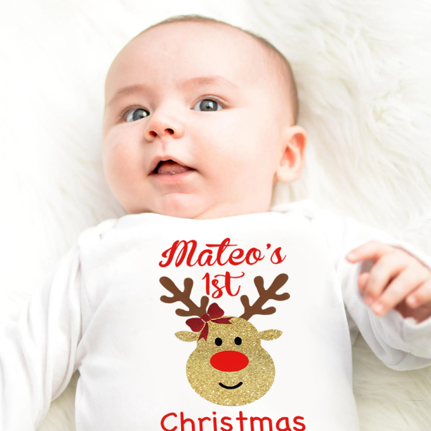 Personalized Baby 1st Christmas Outfit Set | MCGift136