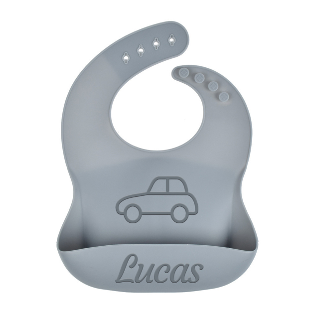 Personalized Baby Reusable Food Grade Silicone Bib | CWBaby299