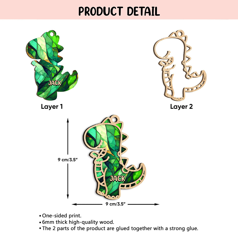 Personalized Dinosaur Christmas Tree Ornaments | MCGift148