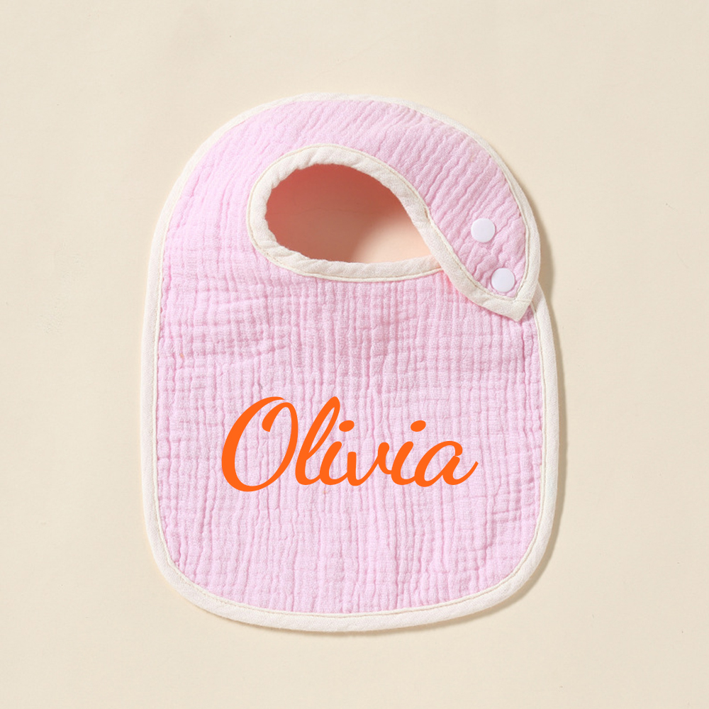 Personalized Embroidered Baby Cotton Bibs | CWBaby306