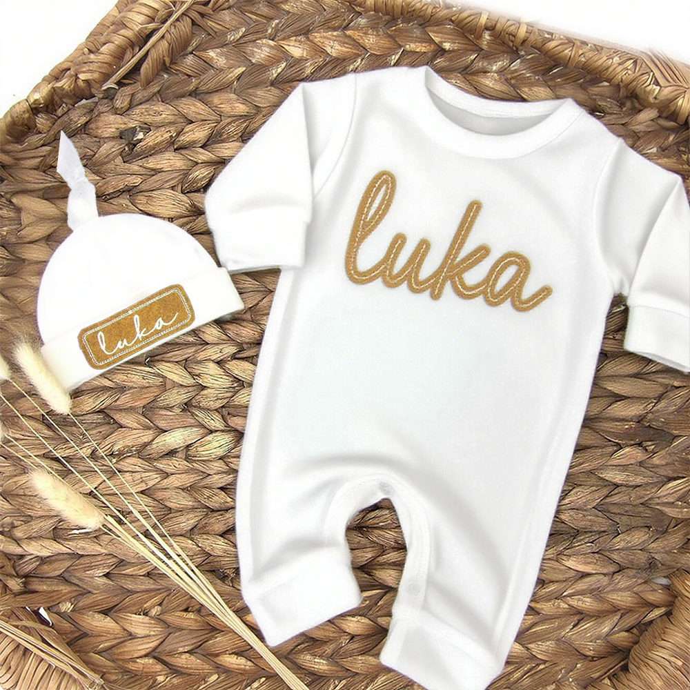 Personalized Baby Coming Home Outfit and Hat Set | CWBaby302