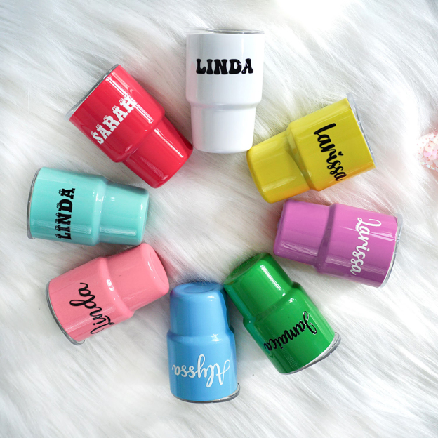 Personalised 3oz Stainless Steel Sippy Mini Tumbler | KidCup09