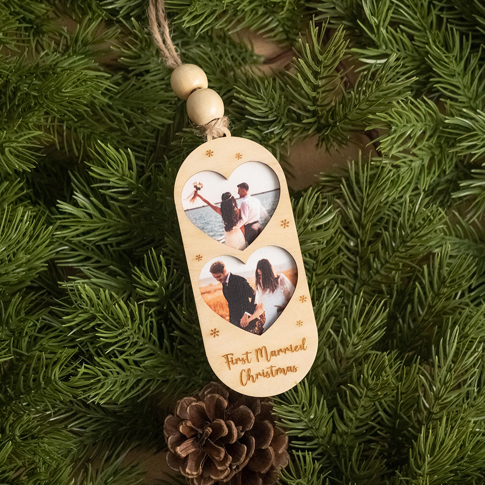 Personalized Wooden Christmas Photo Strip Ornaments | MCGift163
