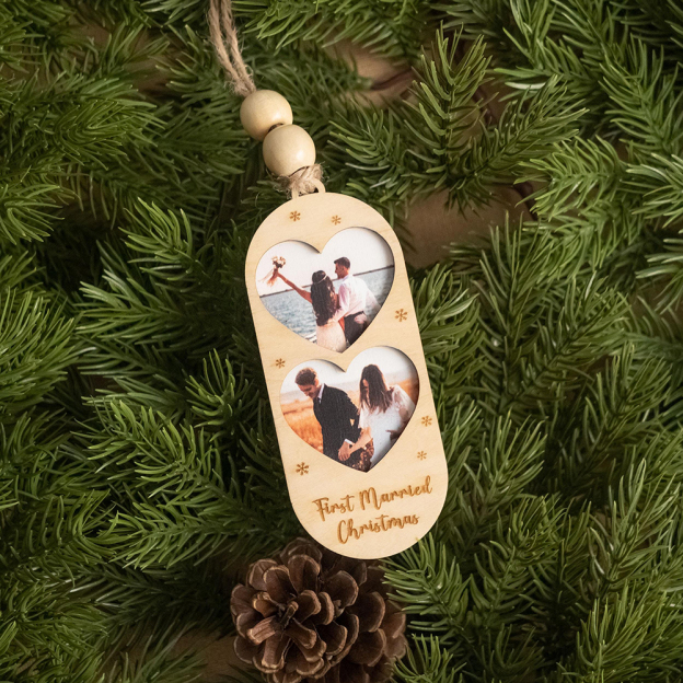 Personalized Wooden Christmas Photo Strip Ornaments | MCGift163