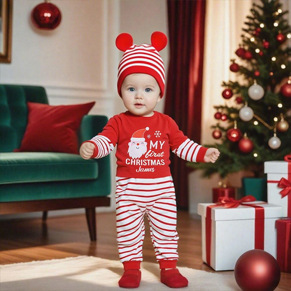 Personalized Baby Christmas 3pcs Outfit Set | MCGift158
