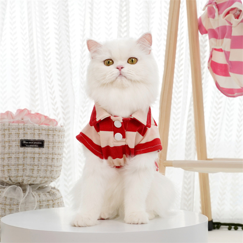 Personalized Leather Patch Pet Stripe Polo Shirt | BKPet223