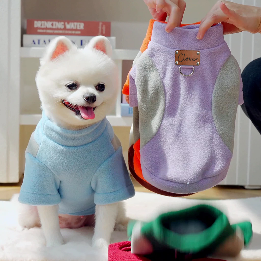 Personalized Leather Patch Pets Color Sweatshirts | BKPet225