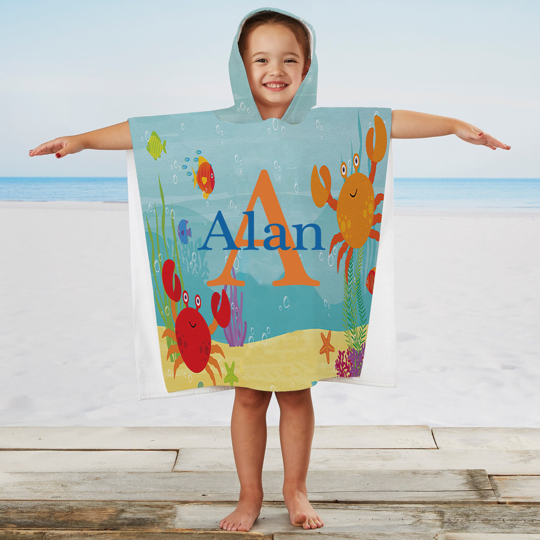 Personalized Hooded Beach Towel for Summer & Beach | CWHTowel25