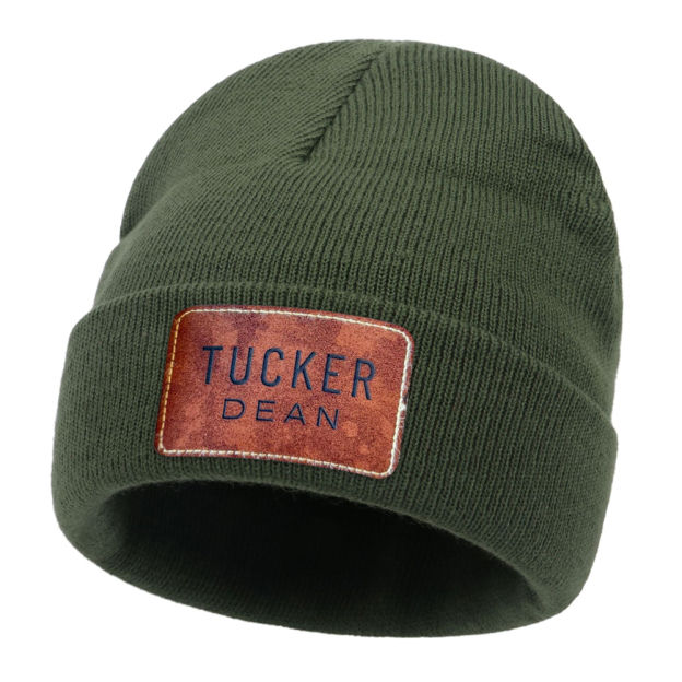 Personalized Classic Leather Patch Beanies For Kid & Adult | HSKid65