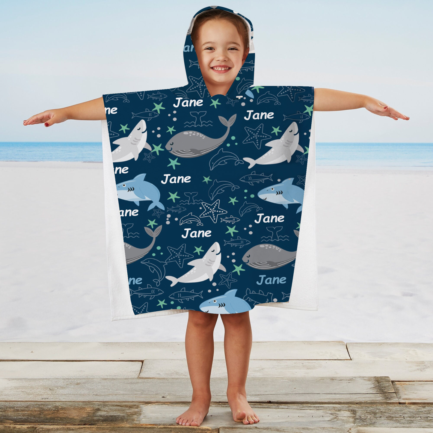 Personalized Hooded Beach Towel for Summer & Beach | CWHTowel27