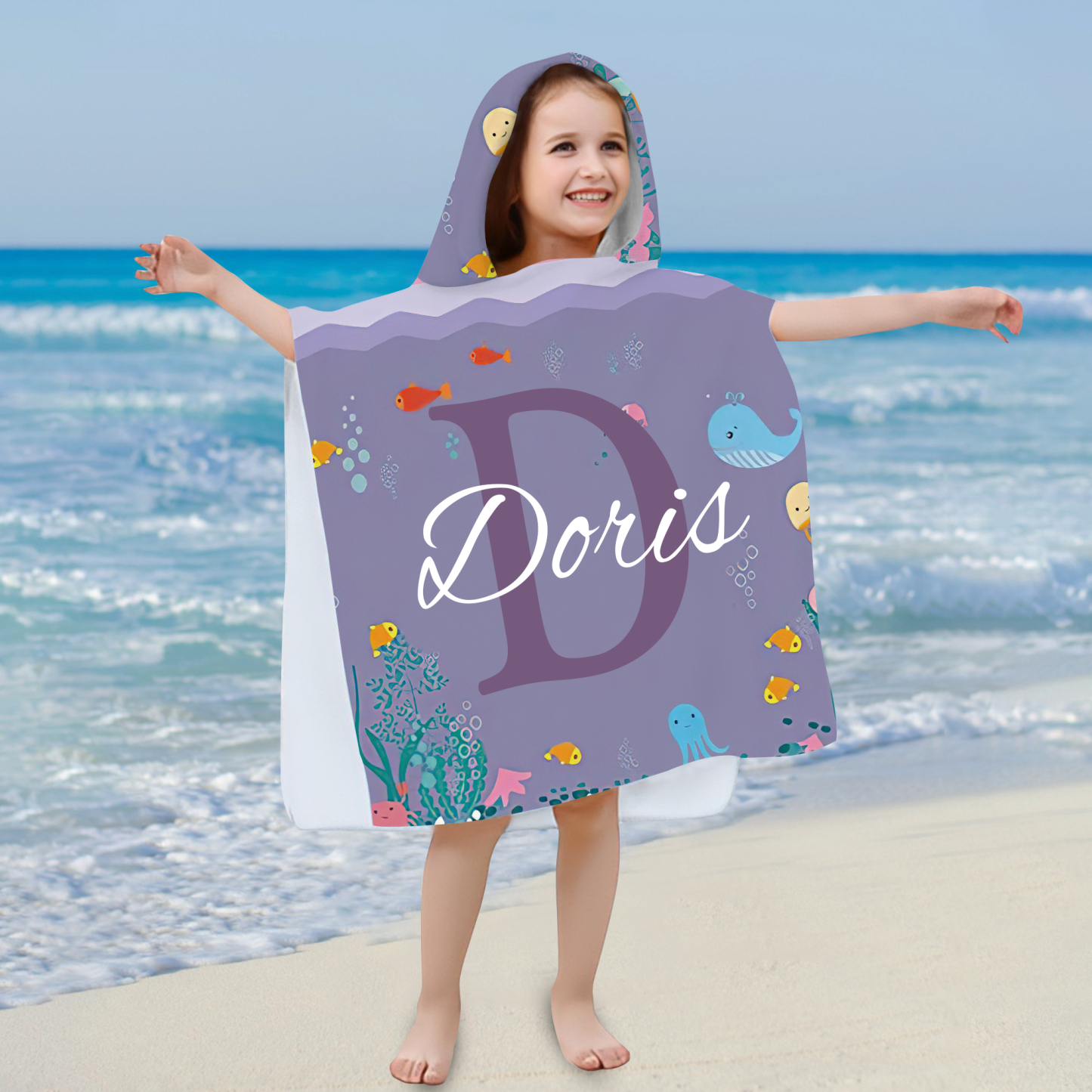 Personalized Hooded Beach Towel for Summer & Beach | CWHTowel28