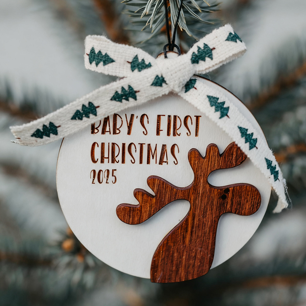 Personalized Wooden Baby's First Christmas Ornaments | MCGift187