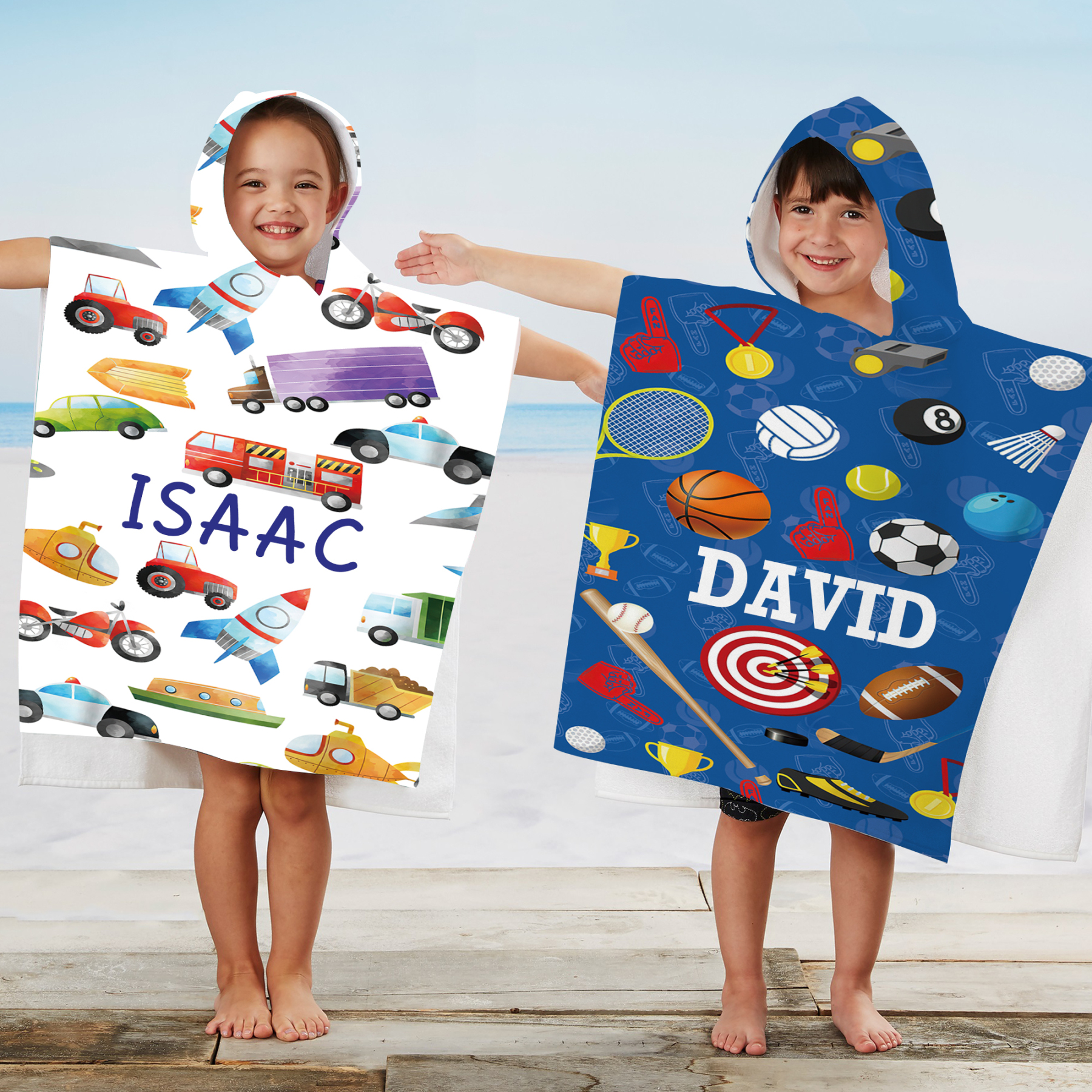 Personalized Hooded Beach Towel for Summer & Beach | CWHTowel32