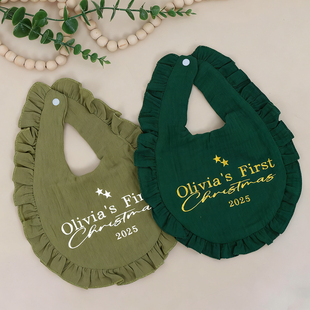 Personalized Embroidered Baby Christmas Bib | MCGift19101