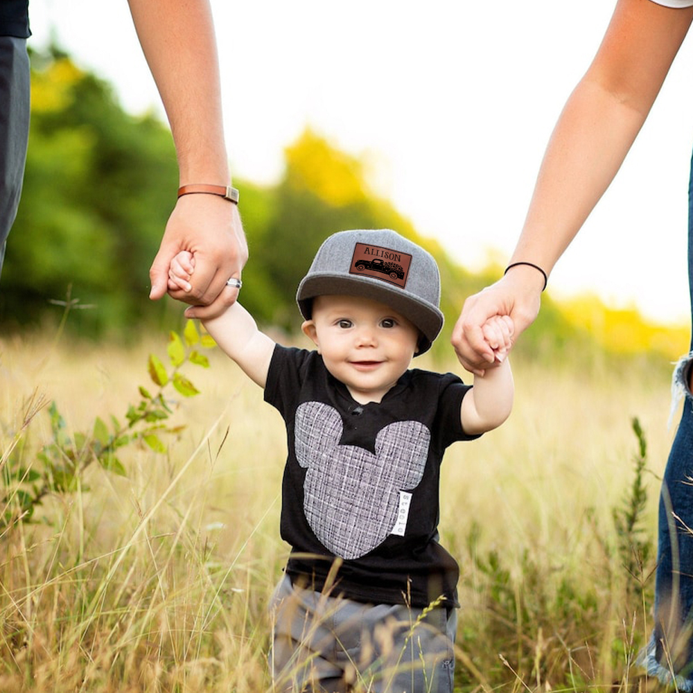 Personalized Leather Patch Tractor Hat for Comfort & Unique | CWBeach56