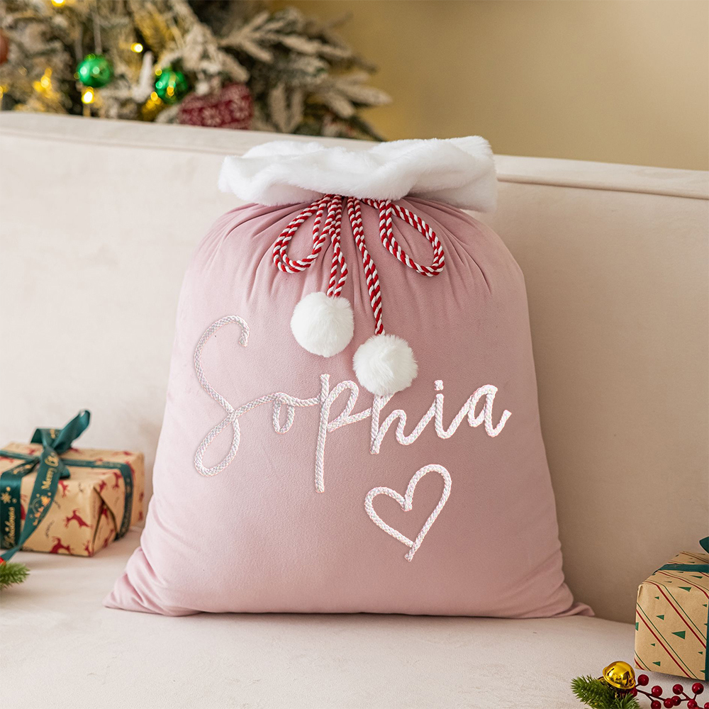 Personalized Large Christmas Velvet Santa Sack for Gifts | MCGift199