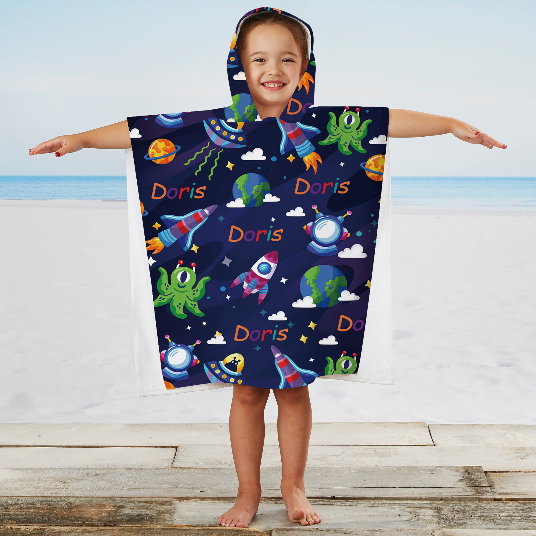 Personalized Hooded Beach Towel for Summer & Beach | CWHTowel33