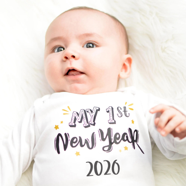 Personalized Baby 1st New Year's Outfit Set | CWBaby125