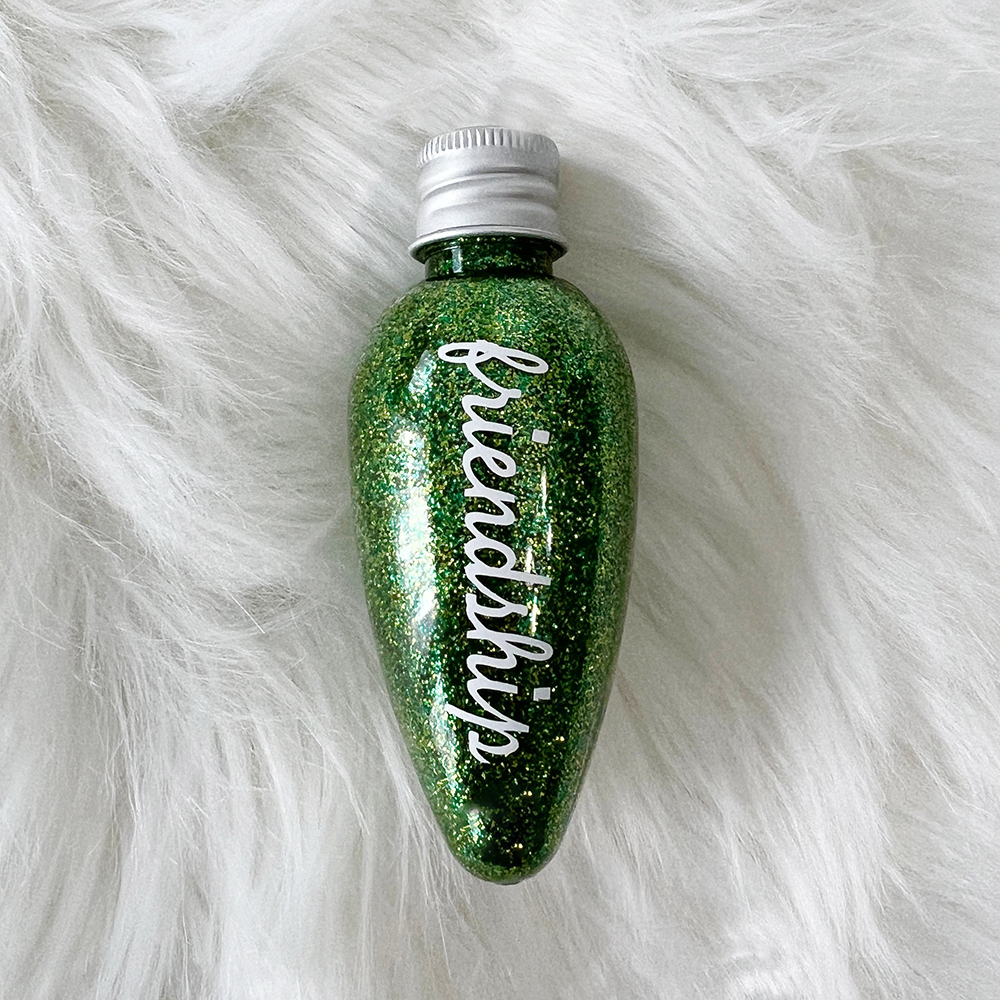 Personalised Glitter Lightbulb Special Christmas Ornament | MCGift212