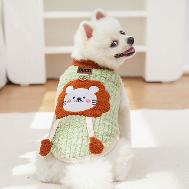 Personalized Pets Leather Patch Lovely Lion Sweater | BKPet252