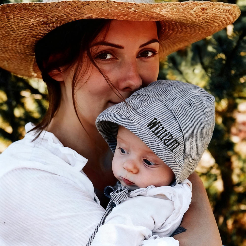 Personalized Organic Cotton Linen Sun Hat | HSKid75