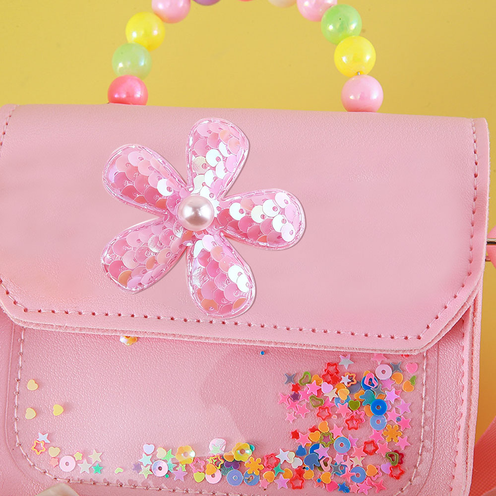 Personalized Name Little Flower Pearl Handbag for Kids  | KKBag10