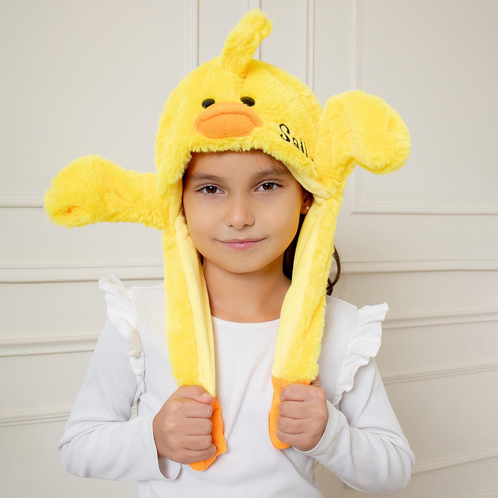 Personalized Embroidery Funny Ears Moving Plush Hat | HSKid79