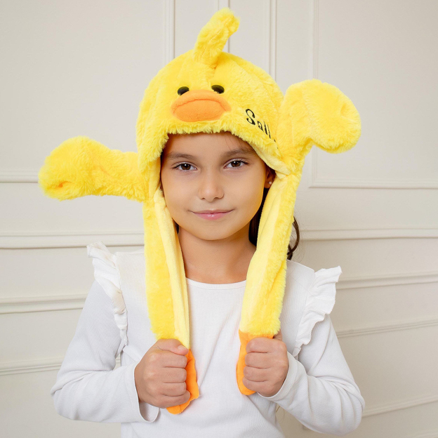Personalized Embroidery Funny Ears Moving Plush Hat | HSKid79