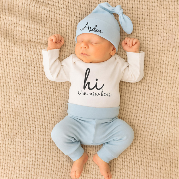 Personalized Baby Coming Home Outfit Set | CWBaby355