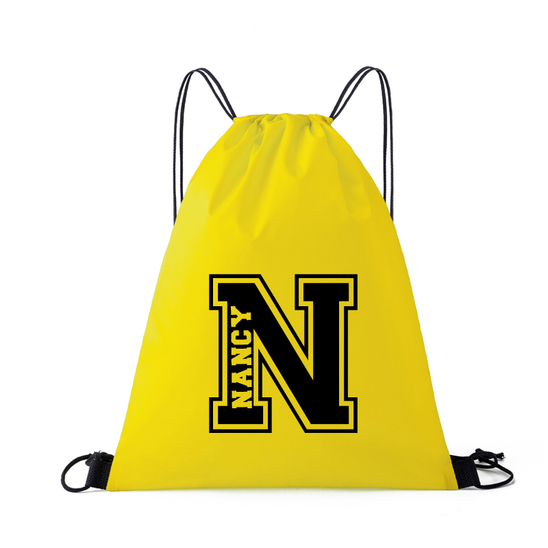 Personalized Initial & Name Beach Drawstring Rucksack Bag | CWBeach70