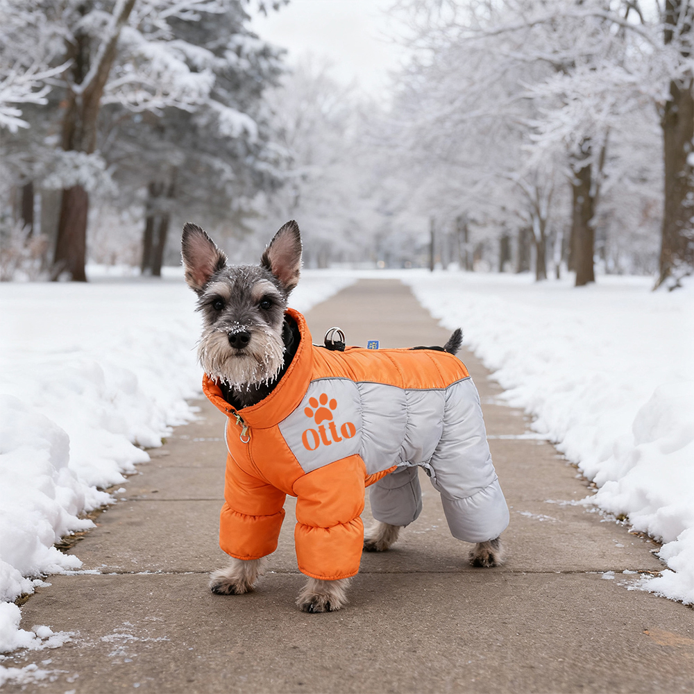 Personalized Pet Winter Warm Windproof Puffer Jacket | BKPet269