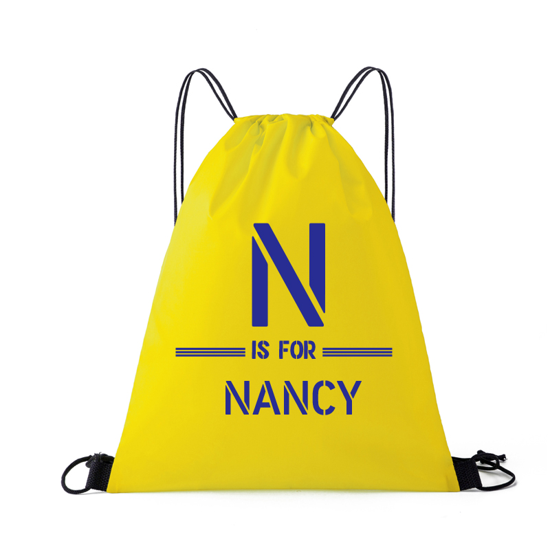 Personalized Initial & Name Beach Drawstring Rucksack Bag | CWBeach71