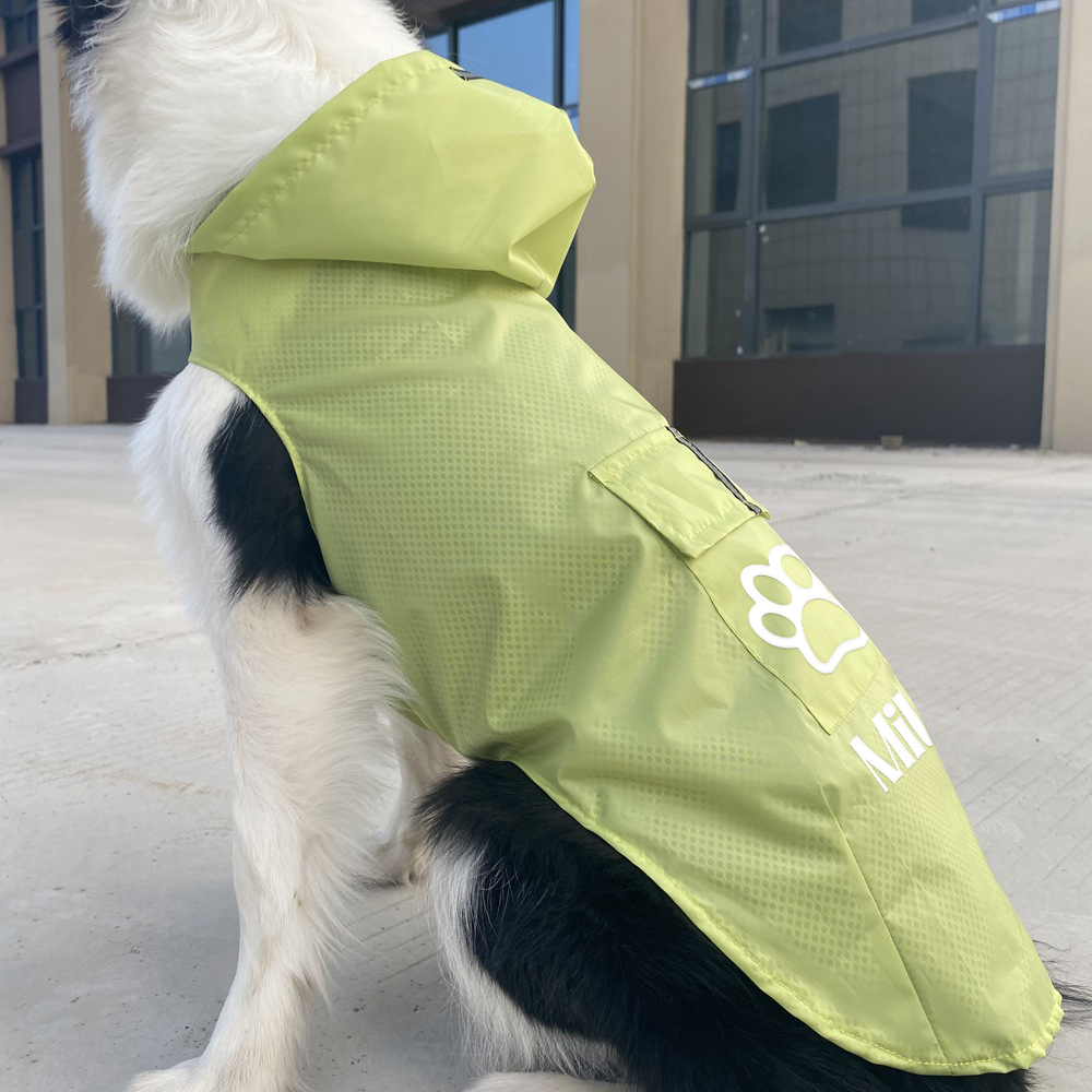 Personalized Pets Waterproof and Reflective Raincoat | BKPet270