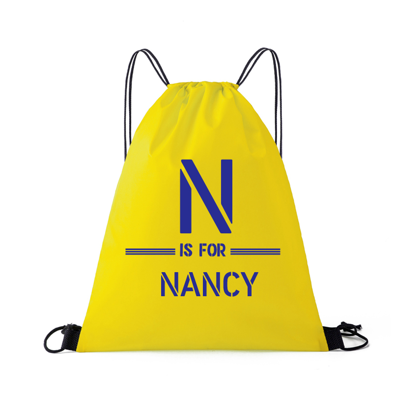 Personalized Initial & Name Beach Drawstring Rucksack Bag | CWBeach71