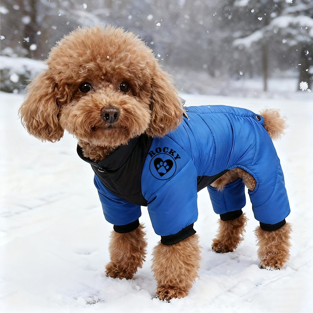Personalized Pet Winter Warm Windproof Puffer Jacket | BKPet272