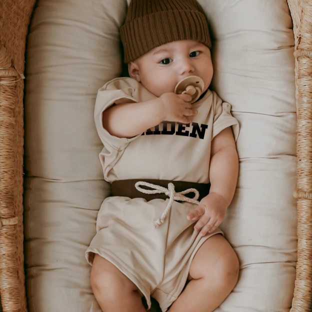 Personalized Embroidery Baby Cotton Cozy Soft Colourful Outfit Set | CWBaby380