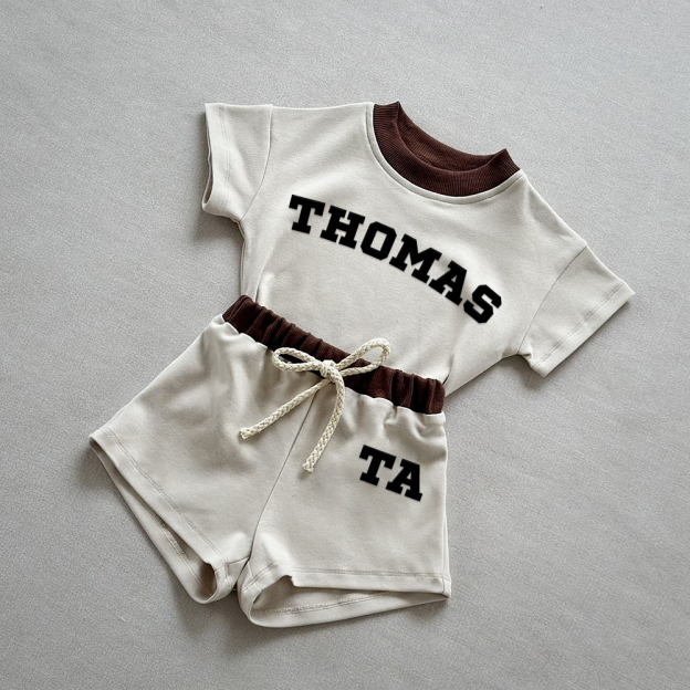 Personalized Embroidery Baby Cotton Cozy Soft Colourful Outfit Set | CWBaby380