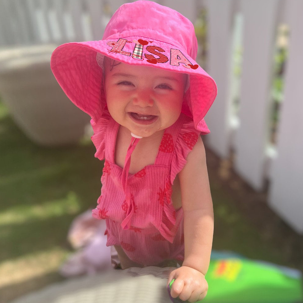 Personalized Valentine's Summer Sun Protection Bucket Hat | ValGift01