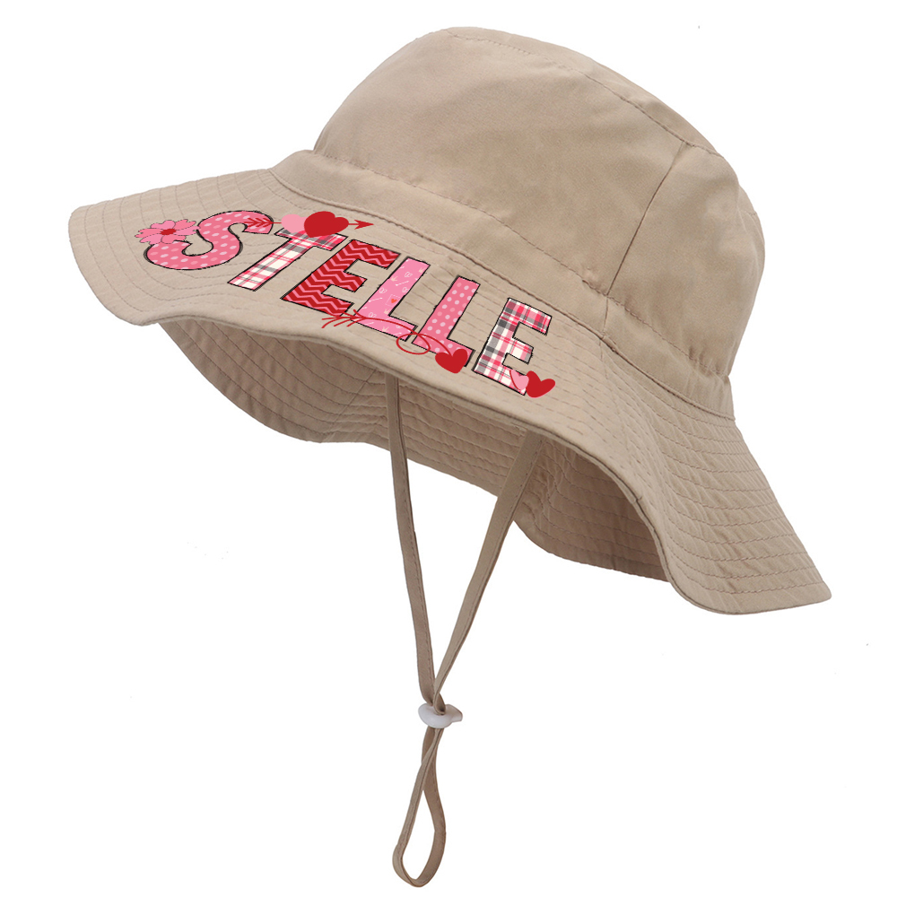 Personalized Valentine's Summer Sun Protection Bucket Hat | ValGift01