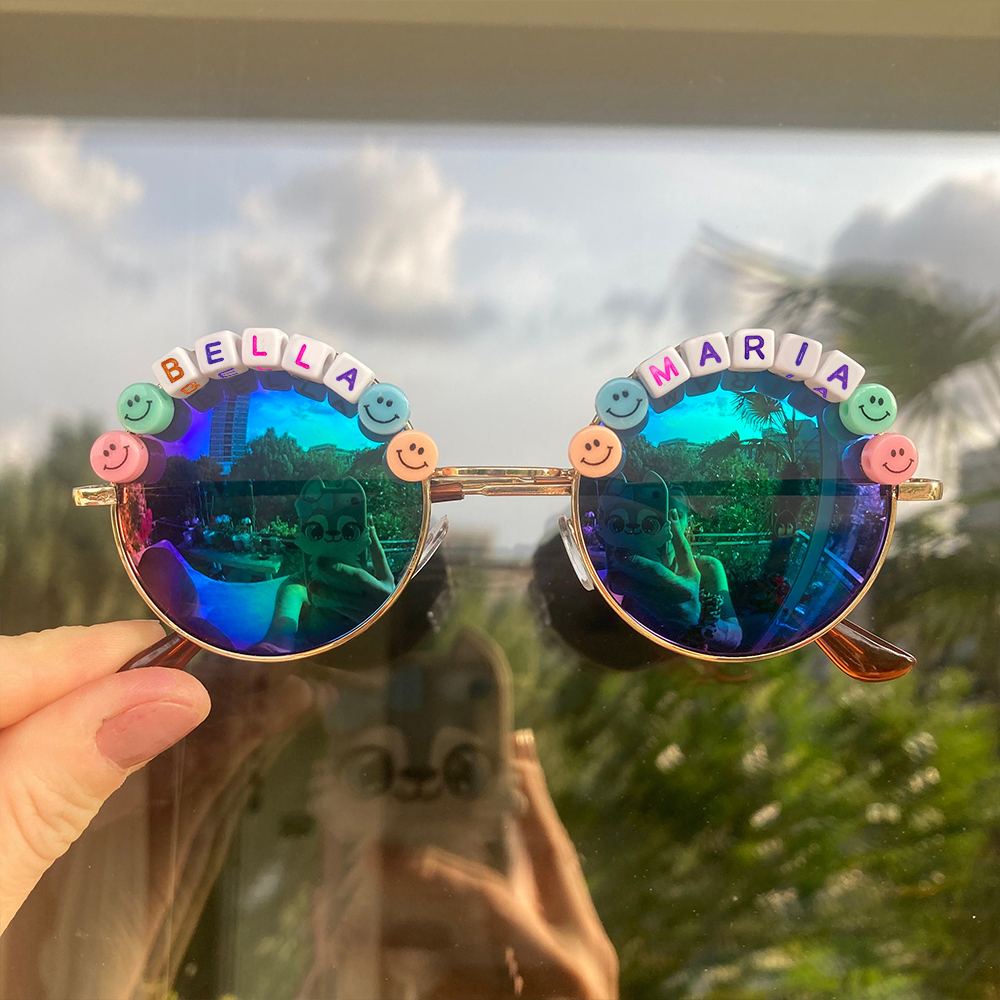 Personalized Colorful Flower Sunglasses For Kids | CWBeach76
