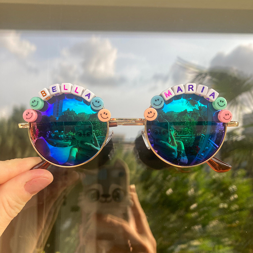 Personalized Colorful Flower Sunglasses For Kids | CWBeach76
