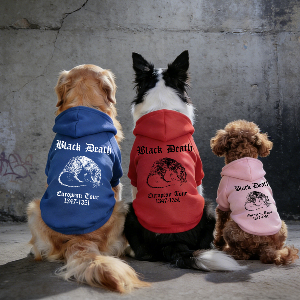 Black Death European Dour Puppy Hoodie | BKPet316