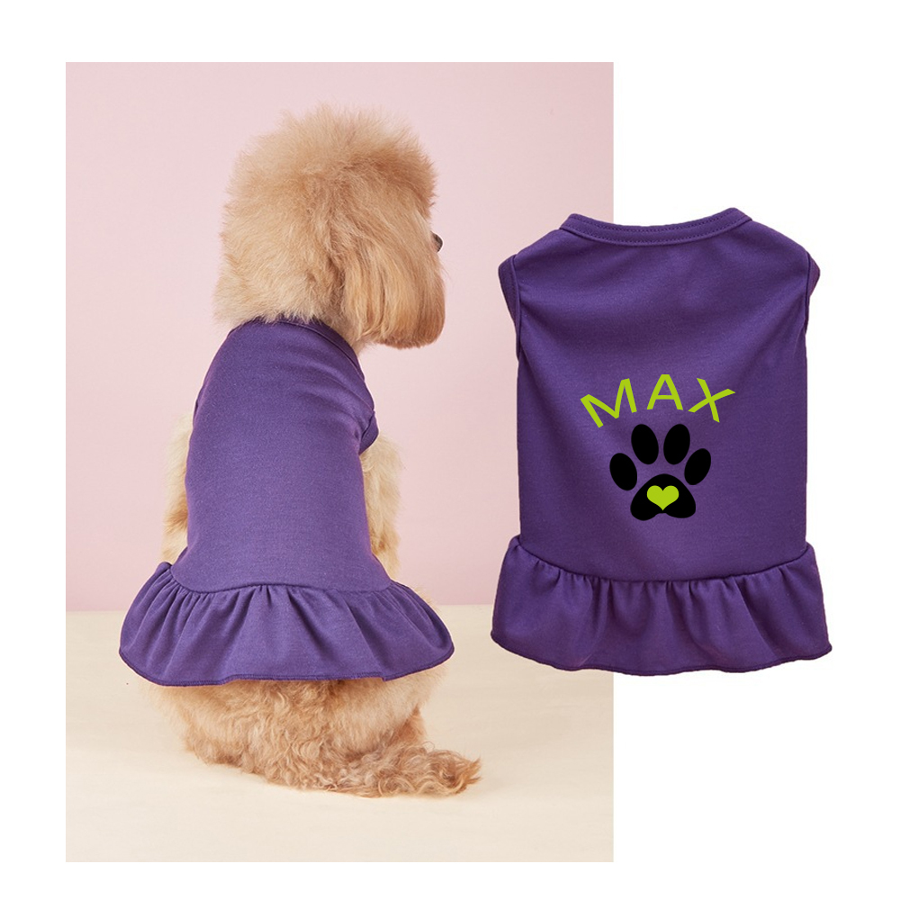 Personalized Soft Puppy Dress with Ruffle | CWPet26