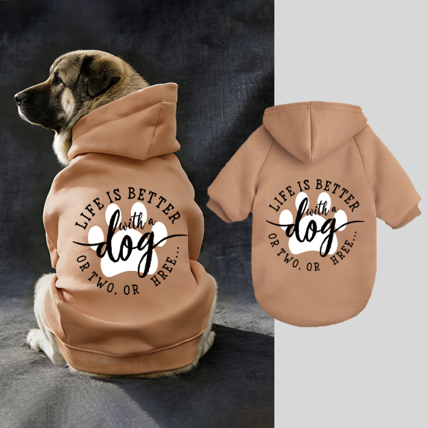 LIFE IS BETTER Puppy Hoodie | BKPet335
