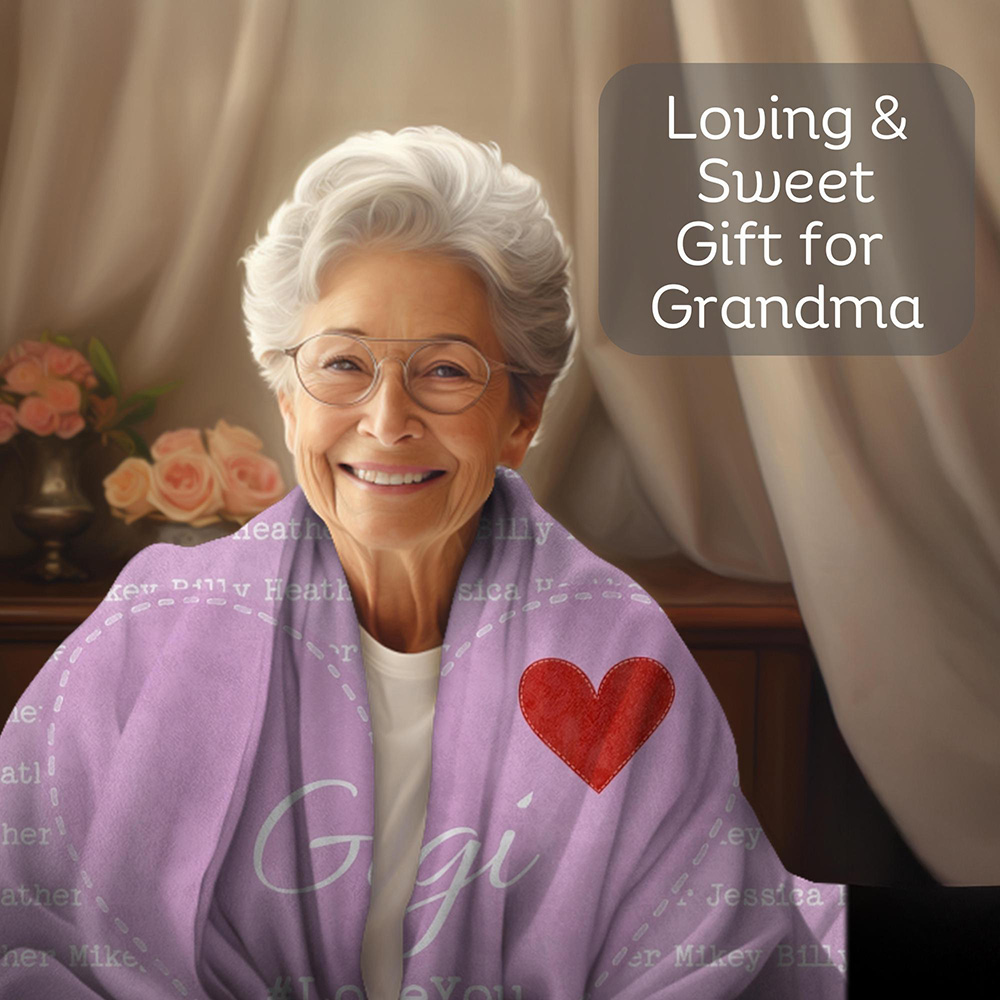 Personalized Love Mom Blanket for Comfort & Unique | CWMom18