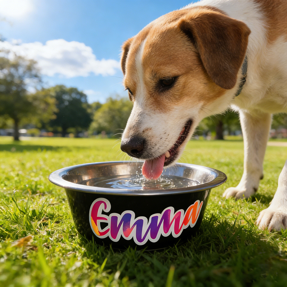 Personalized Pet Stainless Steel Anti-slip Food Bowl | BKPet368
