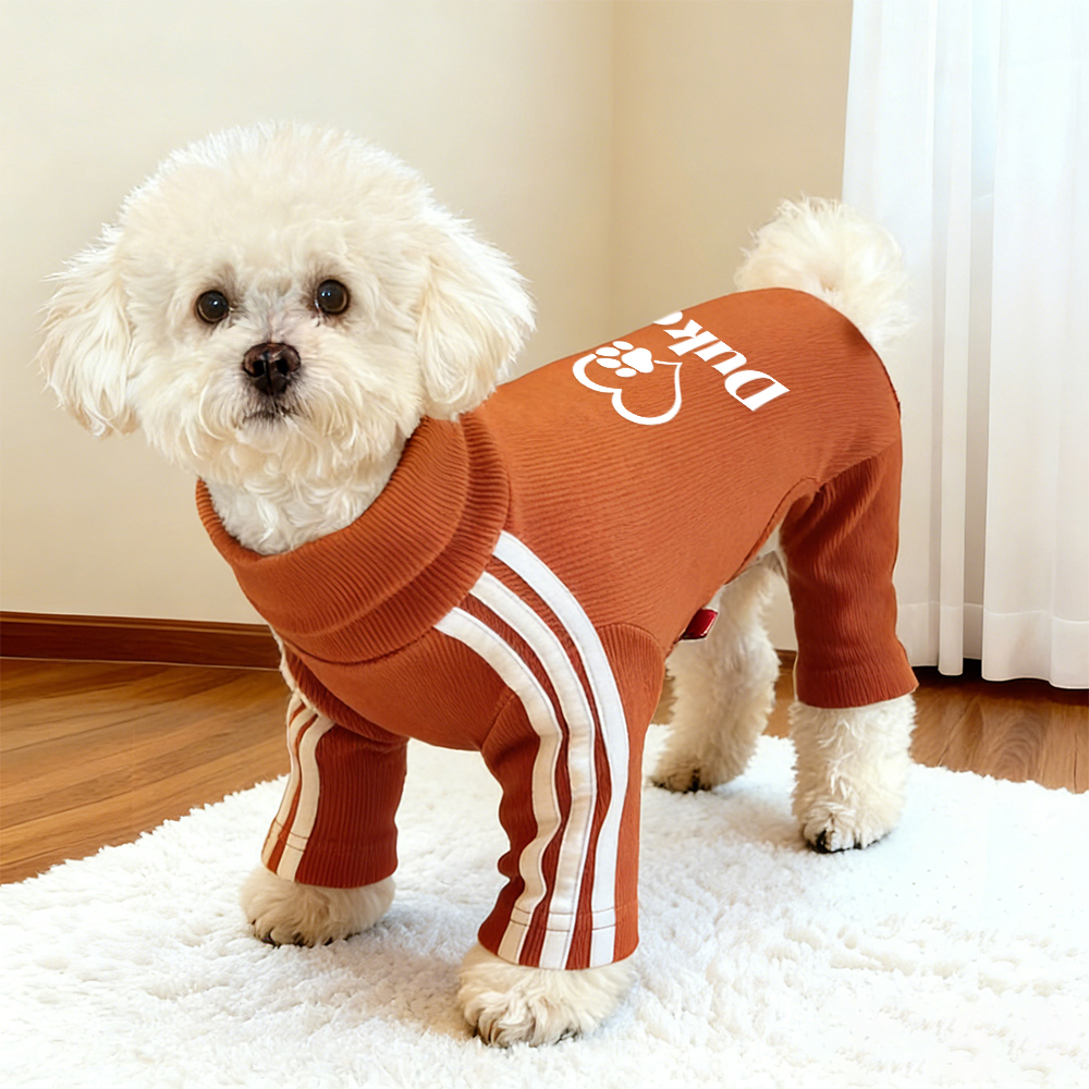 Personalized Pet Soft Striped Long Sleeves Sweatshirt | BKPet406