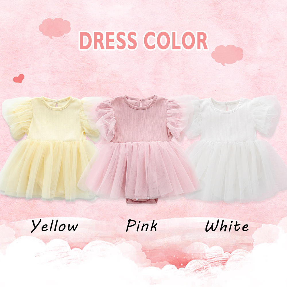 Personalized Hand Embroidered Baby Girl Tutu Dress | CWBaby428